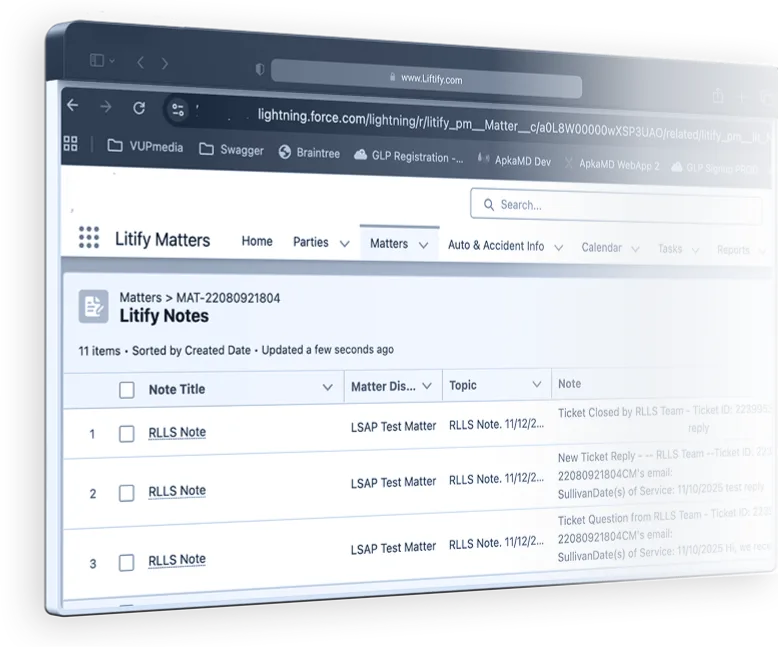 Litify screenshot